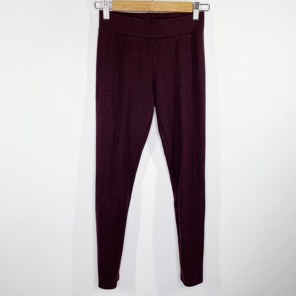 Lou & Grey Burgundy Pull On Stretch Leggings Women's Size Extra Small XS